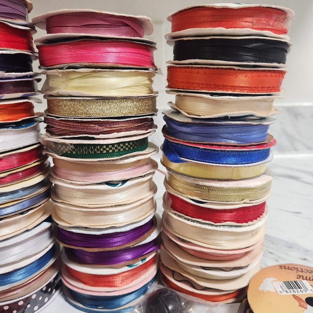 Assorted Ribbon and Sewing Collection - Picture 3 of 7